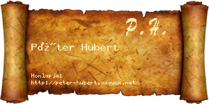 Péter Hubert névjegykártya