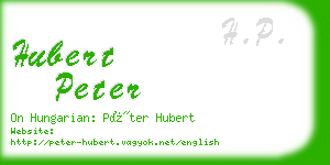 hubert peter business card